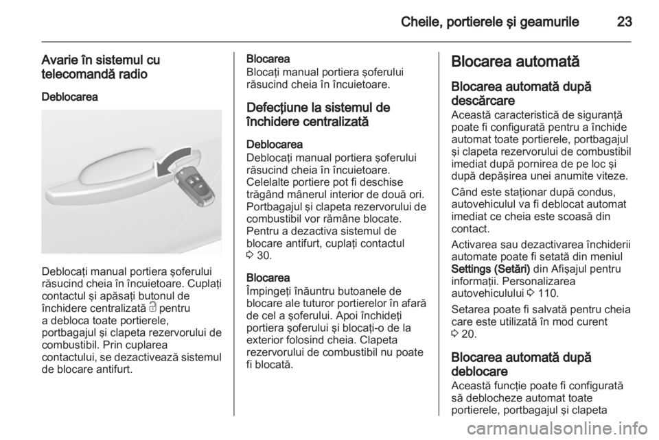 OPEL INSIGNIA 2012.5  Manual de utilizare (in Romanian) 