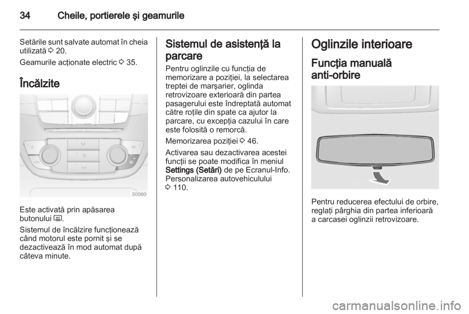OPEL INSIGNIA 2012.5  Manual de utilizare (in Romanian) 