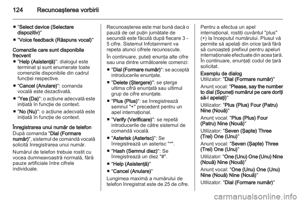 OPEL INSIGNIA 2013  Manual pentru sistemul Infotainment (in Romanian) 