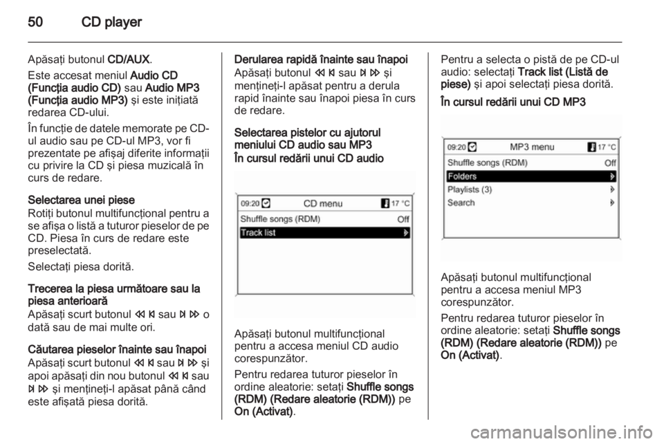 OPEL INSIGNIA 2013  Manual pentru sistemul Infotainment (in Romanian) 