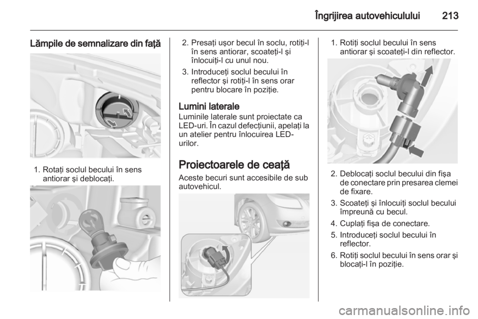 OPEL INSIGNIA 2013  Manual de utilizare (in Romanian) 