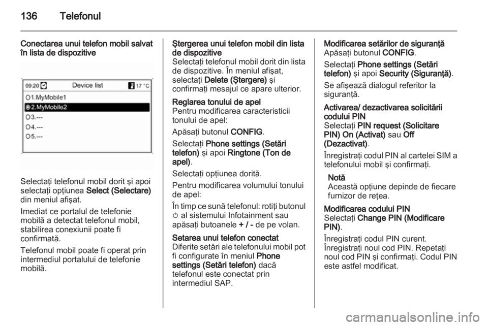 OPEL INSIGNIA 2013.5  Manual pentru sistemul Infotainment (in Romanian) 