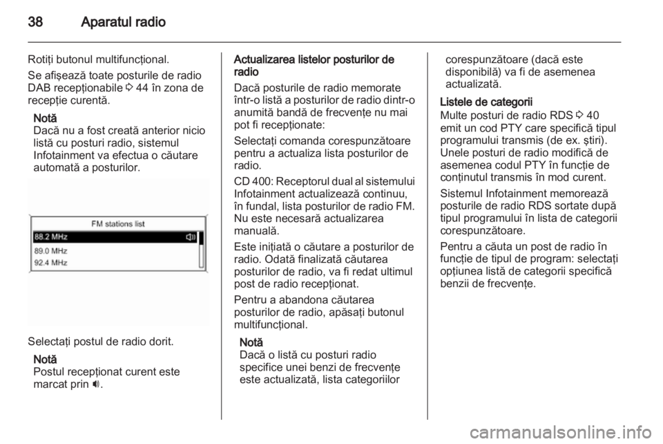 OPEL INSIGNIA 2013.5  Manual pentru sistemul Infotainment (in Romanian) 