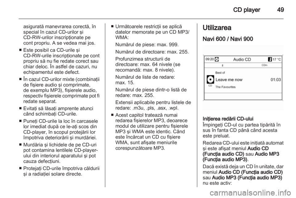 OPEL INSIGNIA 2013.5  Manual pentru sistemul Infotainment (in Romanian) 