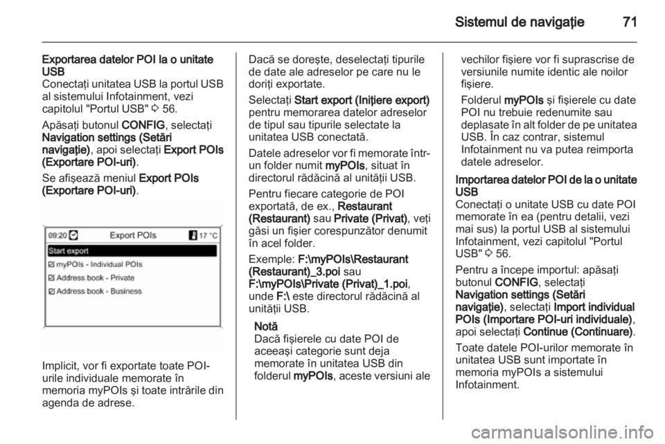 OPEL INSIGNIA 2013.5  Manual pentru sistemul Infotainment (in Romanian) 
