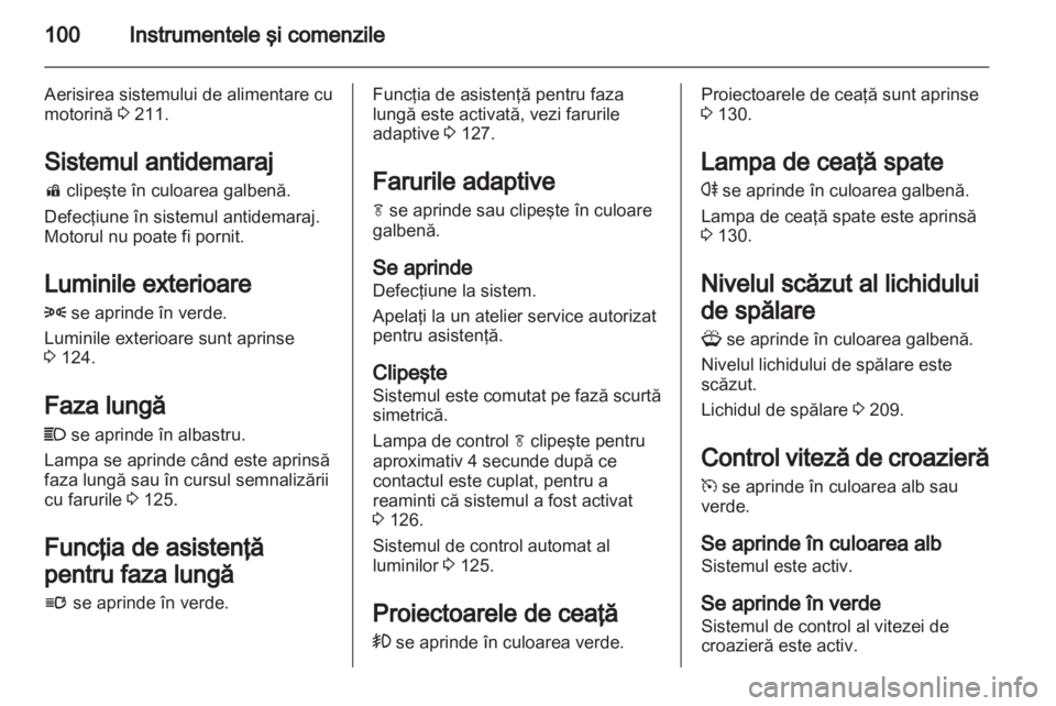 OPEL INSIGNIA 2013.5  Manual de utilizare (in Romanian) 