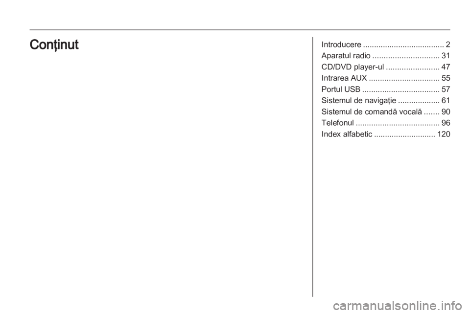 OPEL MERIVA 2011  Manual pentru sistemul Infotainment (in Romanian) 