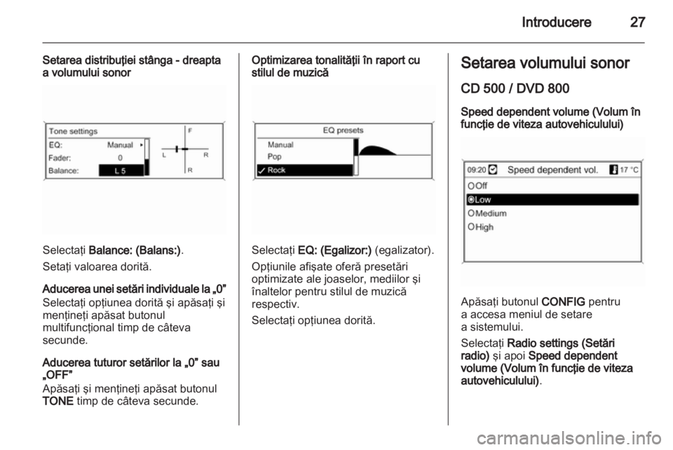 OPEL MERIVA 2011  Manual pentru sistemul Infotainment (in Romanian) 