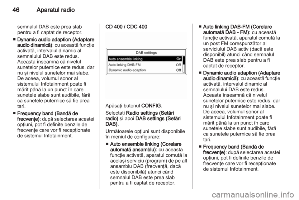 OPEL MERIVA 2011  Manual pentru sistemul Infotainment (in Romanian) 