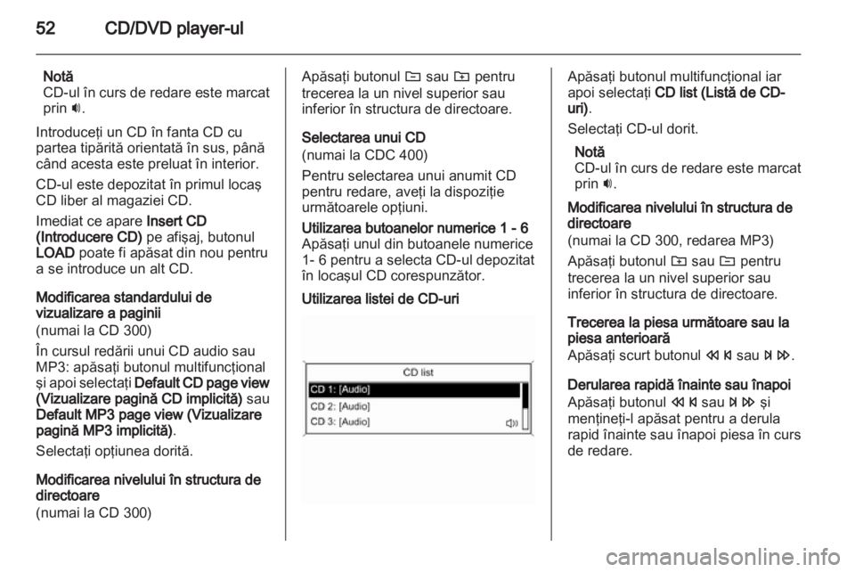 OPEL MERIVA 2011  Manual pentru sistemul Infotainment (in Romanian) 