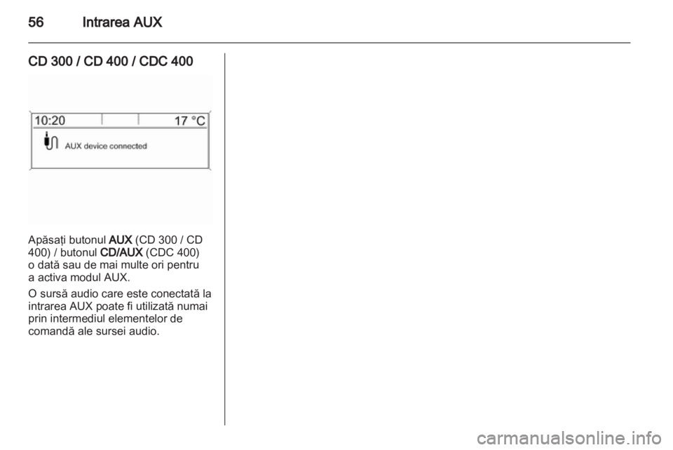 OPEL MERIVA 2011  Manual pentru sistemul Infotainment (in Romanian) 