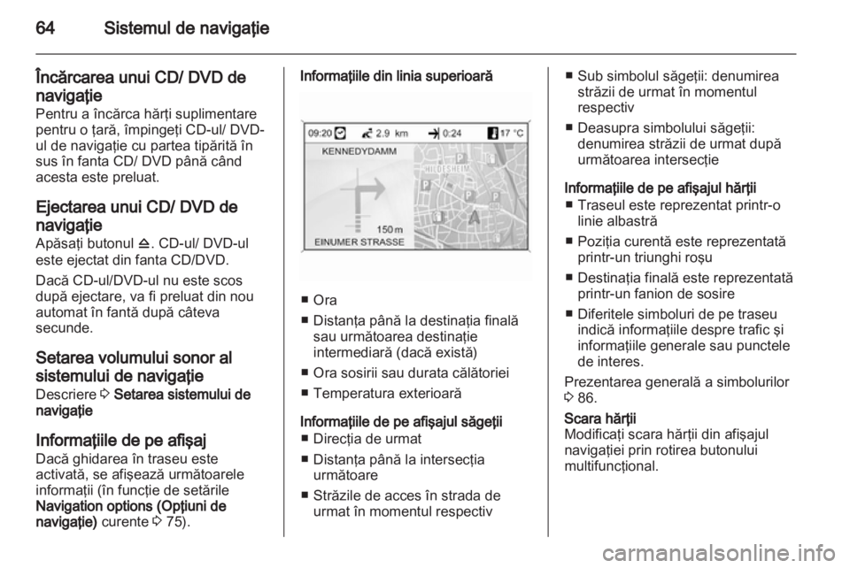 OPEL MERIVA 2011  Manual pentru sistemul Infotainment (in Romanian) 