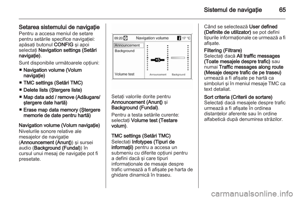 OPEL MERIVA 2011  Manual pentru sistemul Infotainment (in Romanian) 