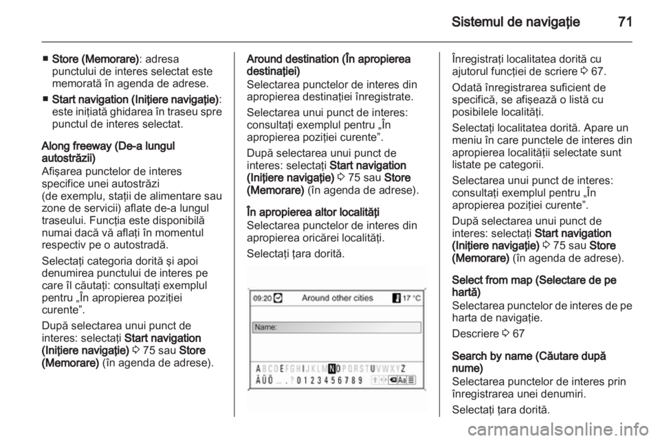 OPEL MERIVA 2011  Manual pentru sistemul Infotainment (in Romanian) 