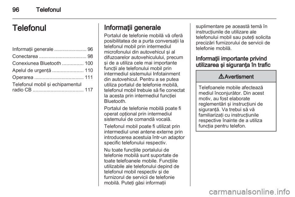 OPEL MERIVA 2011  Manual pentru sistemul Infotainment (in Romanian) 