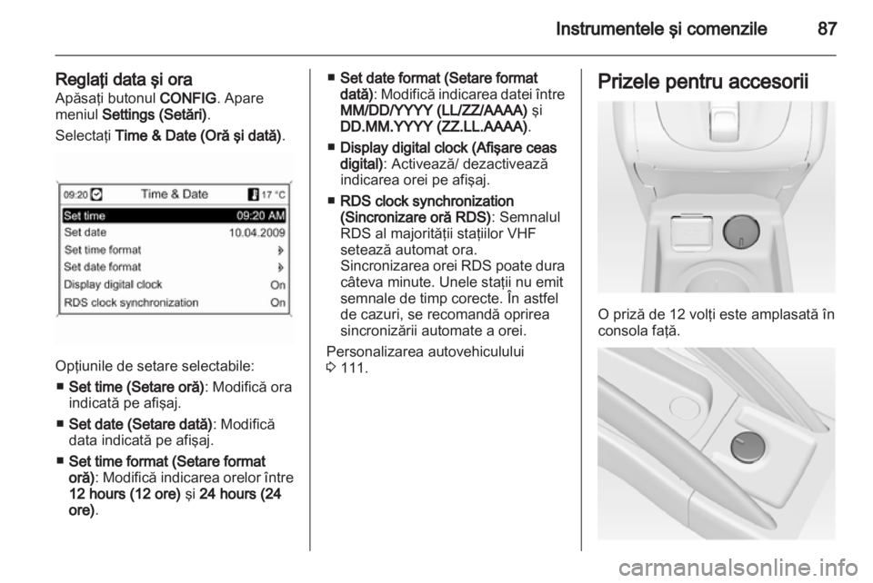 OPEL MERIVA 2011  Manual de utilizare (in Romanian) 