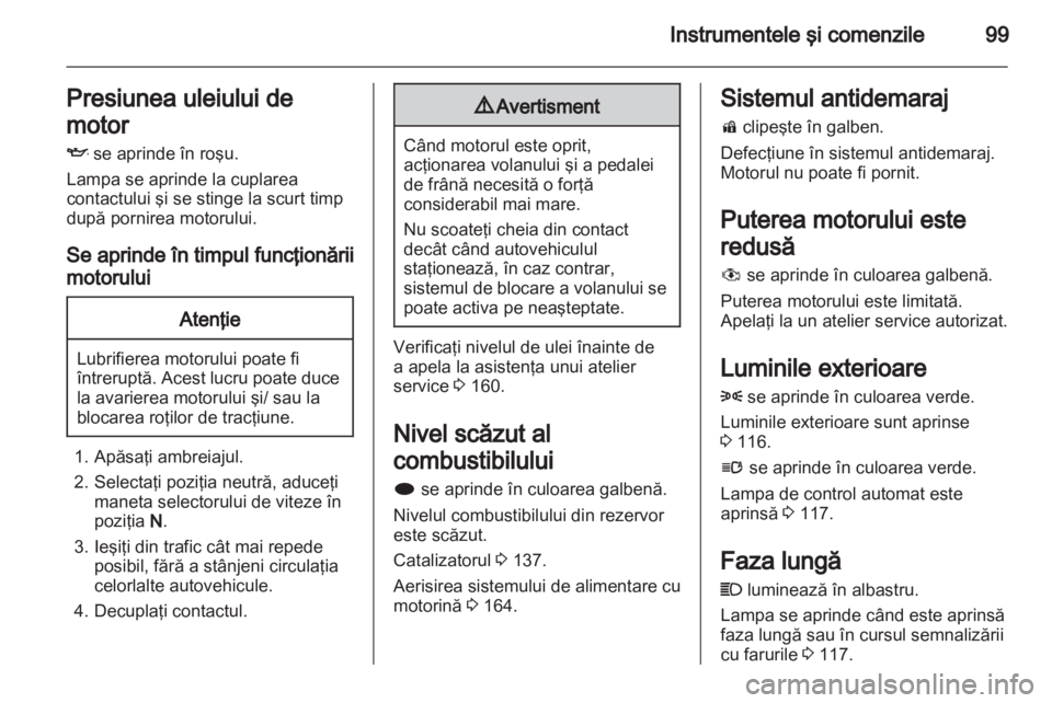 OPEL MERIVA 2011  Manual de utilizare (in Romanian) 