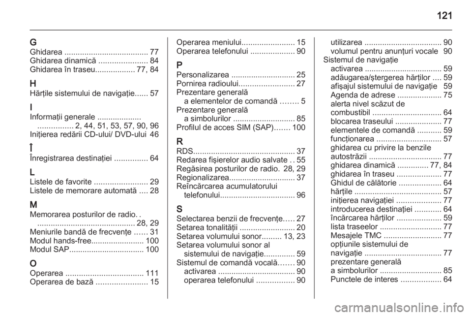 OPEL MERIVA 2011.5  Manual pentru sistemul Infotainment (in Romanian) 