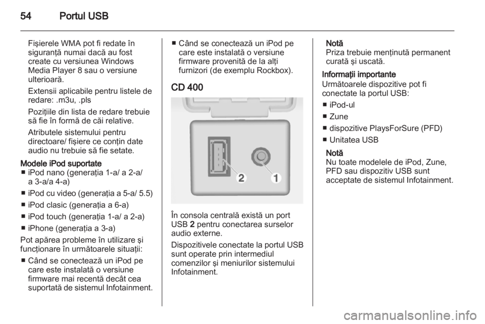 OPEL MERIVA 2011.5  Manual pentru sistemul Infotainment (in Romanian) 