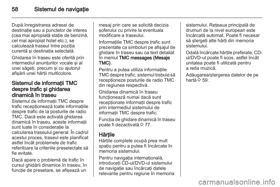 OPEL MERIVA 2011.5  Manual pentru sistemul Infotainment (in Romanian) 