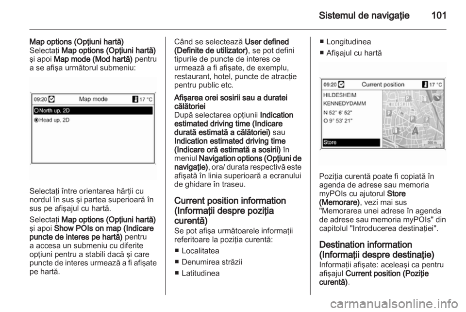 OPEL MERIVA 2012  Manual pentru sistemul Infotainment (in Romanian) 