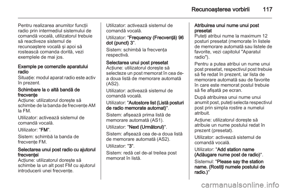 OPEL MERIVA 2012  Manual pentru sistemul Infotainment (in Romanian) 