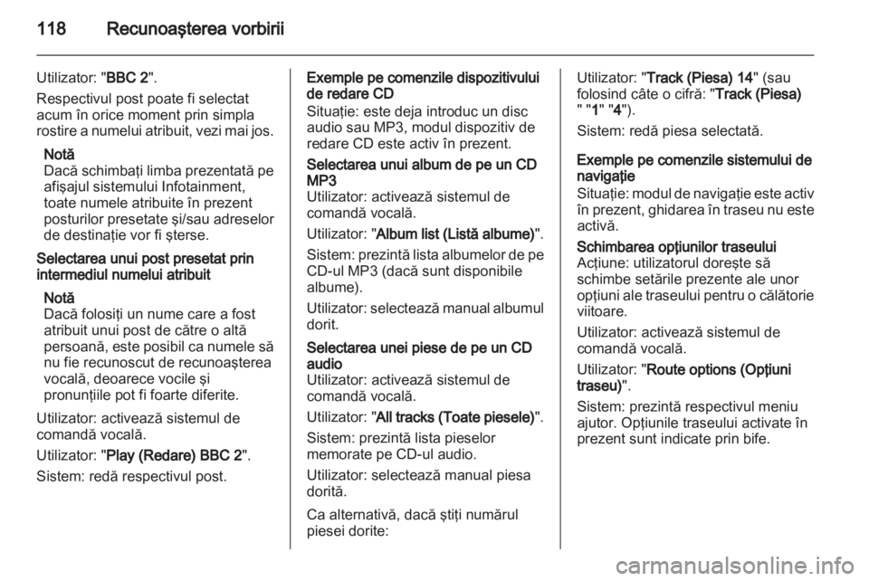 OPEL MERIVA 2012  Manual pentru sistemul Infotainment (in Romanian) 
