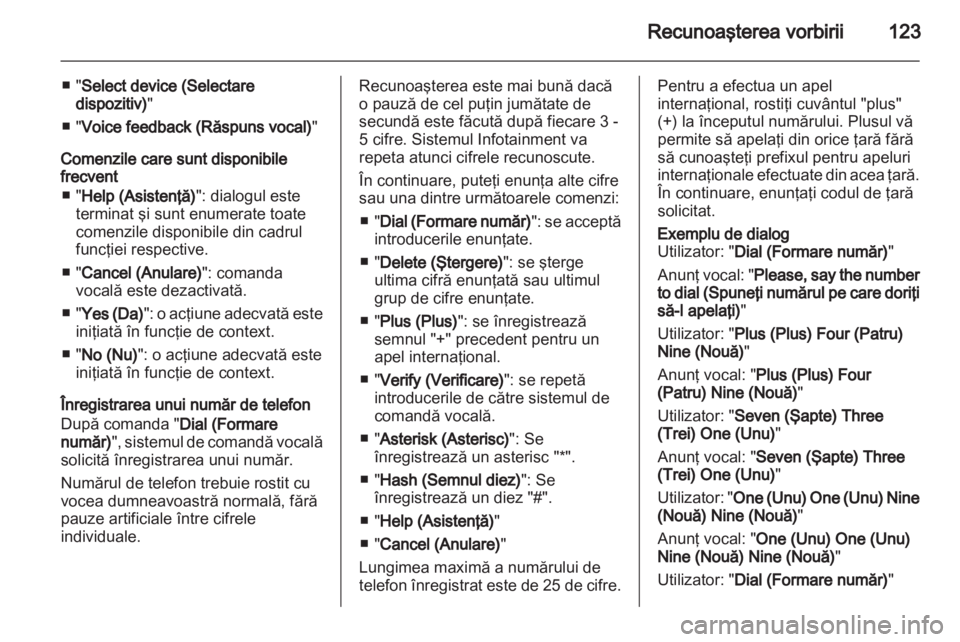 OPEL MERIVA 2012  Manual pentru sistemul Infotainment (in Romanian) 