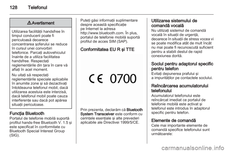 OPEL MERIVA 2012  Manual pentru sistemul Infotainment (in Romanian) 