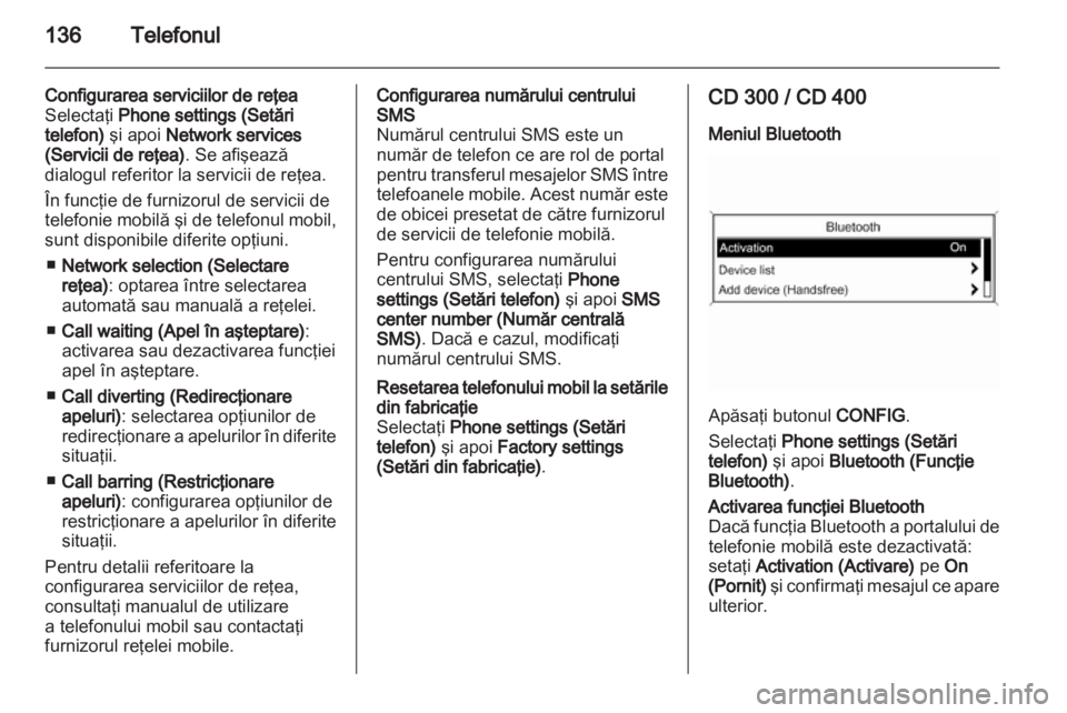 OPEL MERIVA 2012  Manual pentru sistemul Infotainment (in Romanian) 