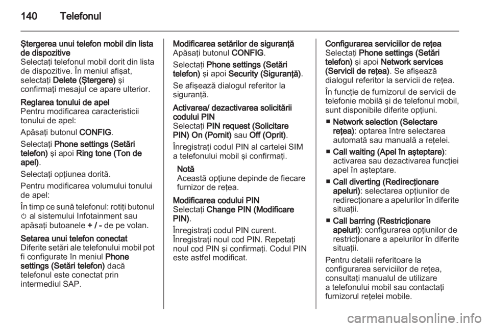 OPEL MERIVA 2012  Manual pentru sistemul Infotainment (in Romanian) 