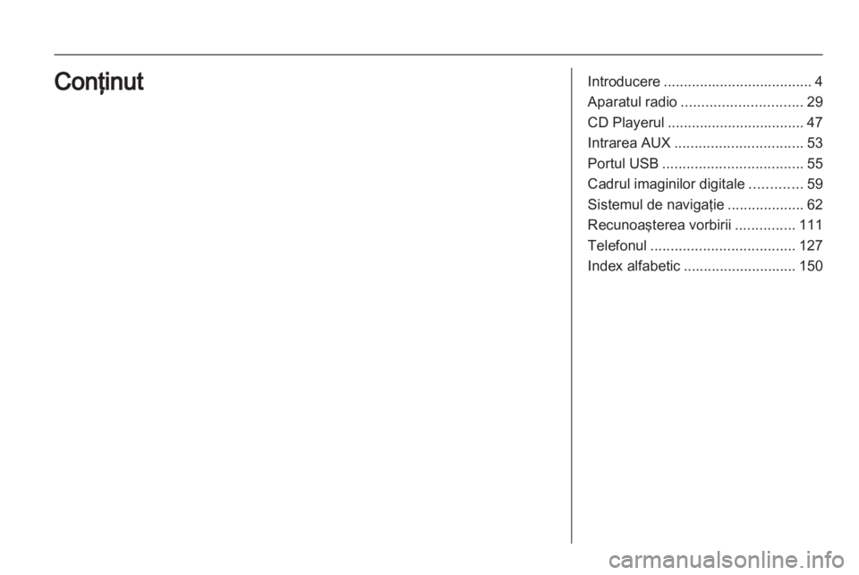 OPEL MERIVA 2012  Manual pentru sistemul Infotainment (in Romanian) 