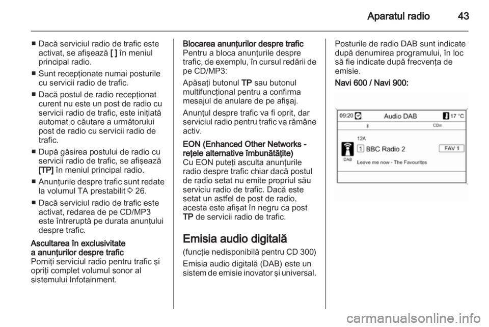OPEL MERIVA 2012  Manual pentru sistemul Infotainment (in Romanian) 
