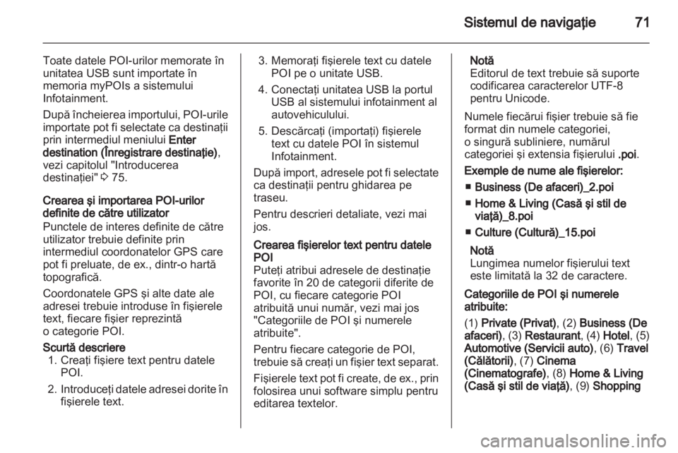 OPEL MERIVA 2012  Manual pentru sistemul Infotainment (in Romanian) 