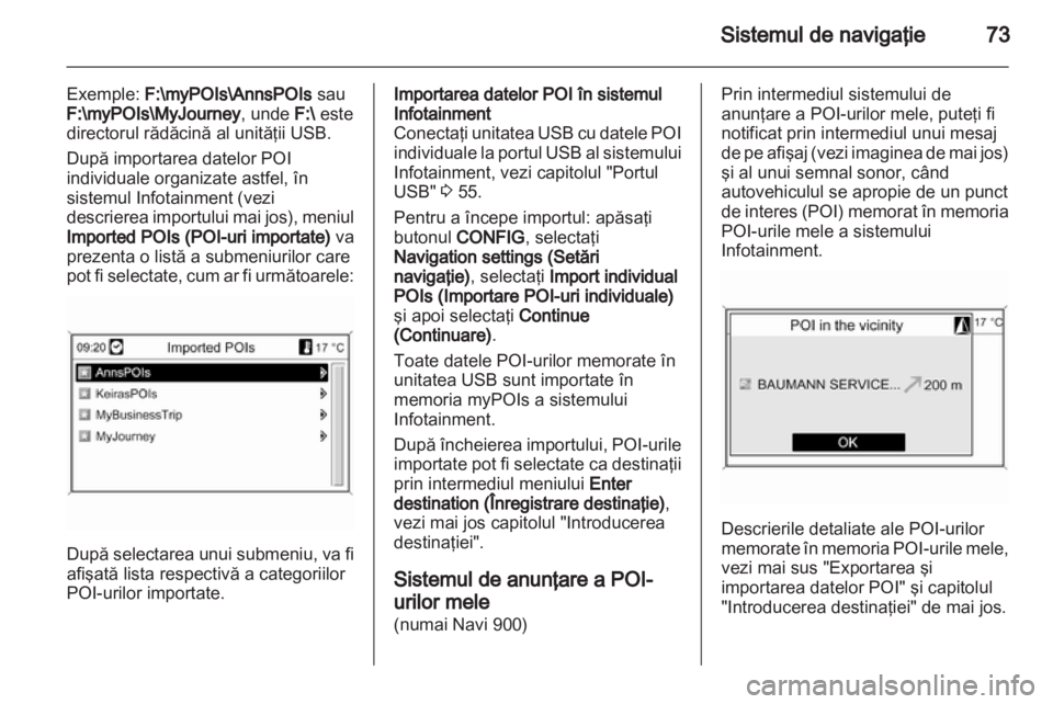 OPEL MERIVA 2012  Manual pentru sistemul Infotainment (in Romanian) 