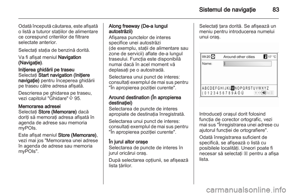 OPEL MERIVA 2012  Manual pentru sistemul Infotainment (in Romanian) 