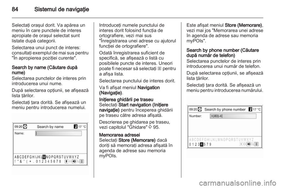 OPEL MERIVA 2012  Manual pentru sistemul Infotainment (in Romanian) 