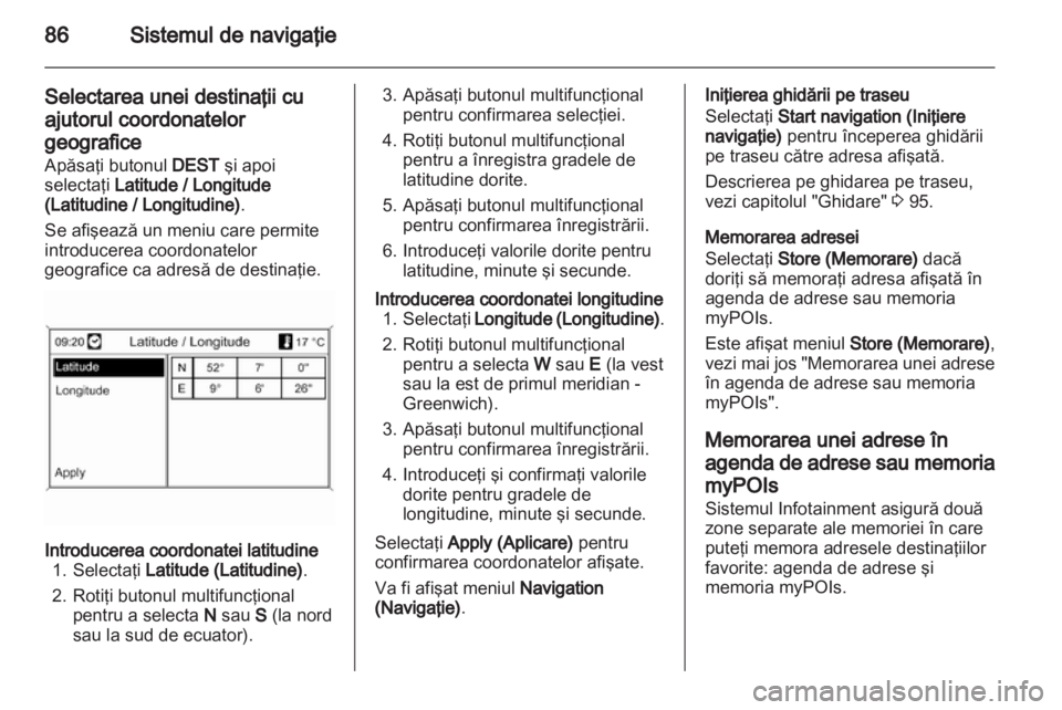 OPEL MERIVA 2012  Manual pentru sistemul Infotainment (in Romanian) 