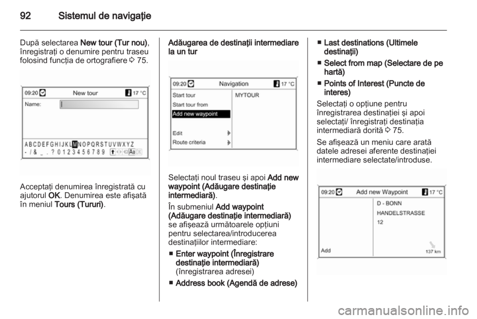 OPEL MERIVA 2012  Manual pentru sistemul Infotainment (in Romanian) 