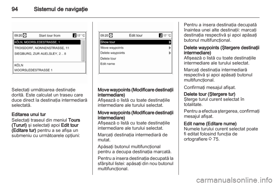 OPEL MERIVA 2012  Manual pentru sistemul Infotainment (in Romanian) 