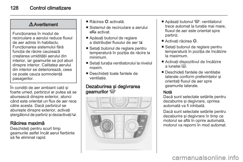 OPEL MERIVA 2012  Manual de utilizare (in Romanian) 