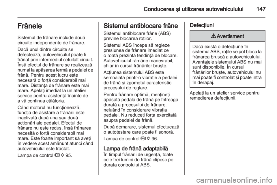 OPEL MERIVA 2012  Manual de utilizare (in Romanian) 