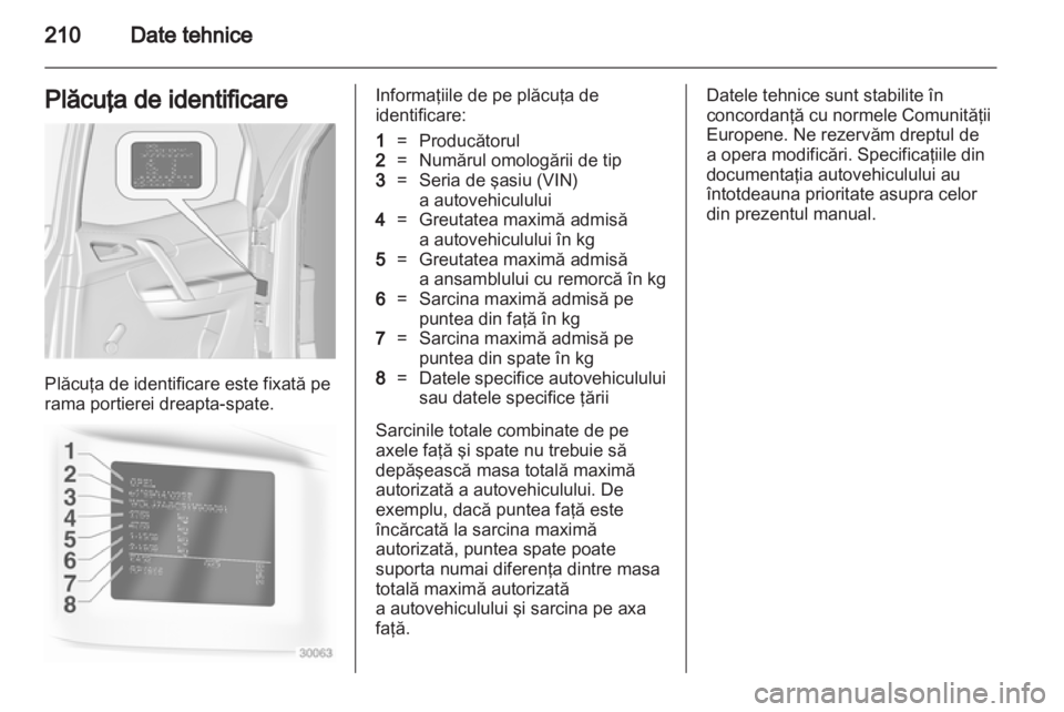 OPEL MERIVA 2012  Manual de utilizare (in Romanian) 