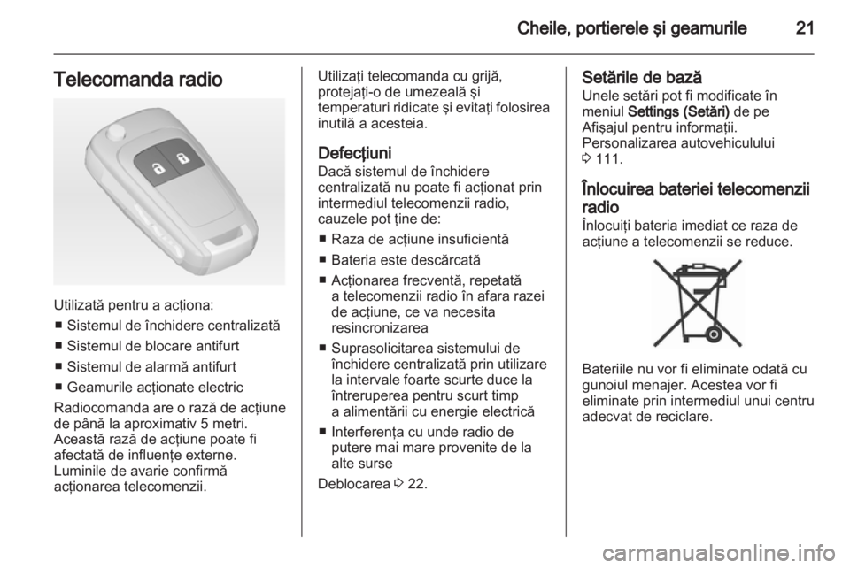 OPEL MERIVA 2012  Manual de utilizare (in Romanian) 