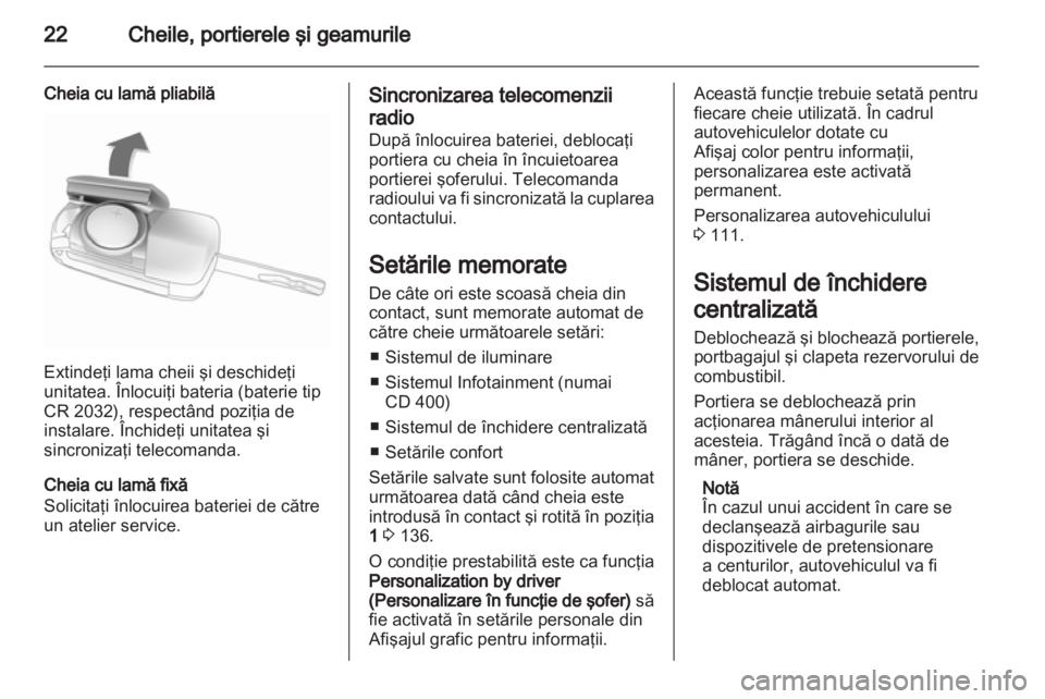 OPEL MERIVA 2012  Manual de utilizare (in Romanian) 