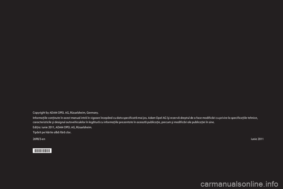 OPEL MERIVA 2012  Manual de utilizare (in Romanian) 