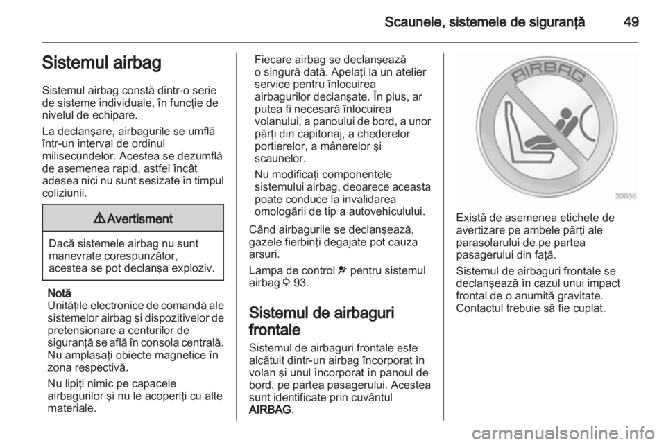 OPEL MERIVA 2012  Manual de utilizare (in Romanian) 