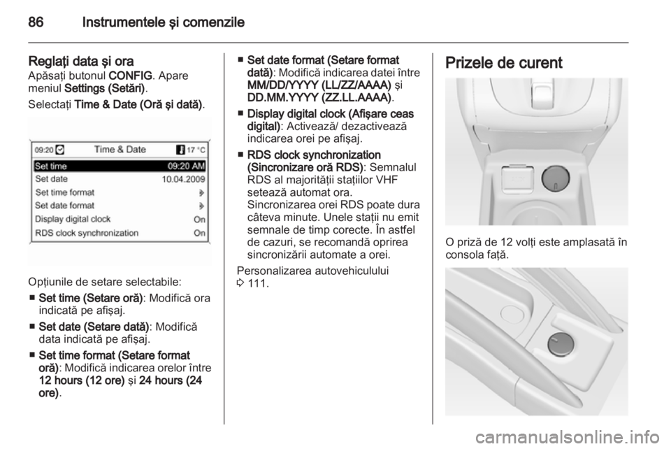 OPEL MERIVA 2012  Manual de utilizare (in Romanian) 