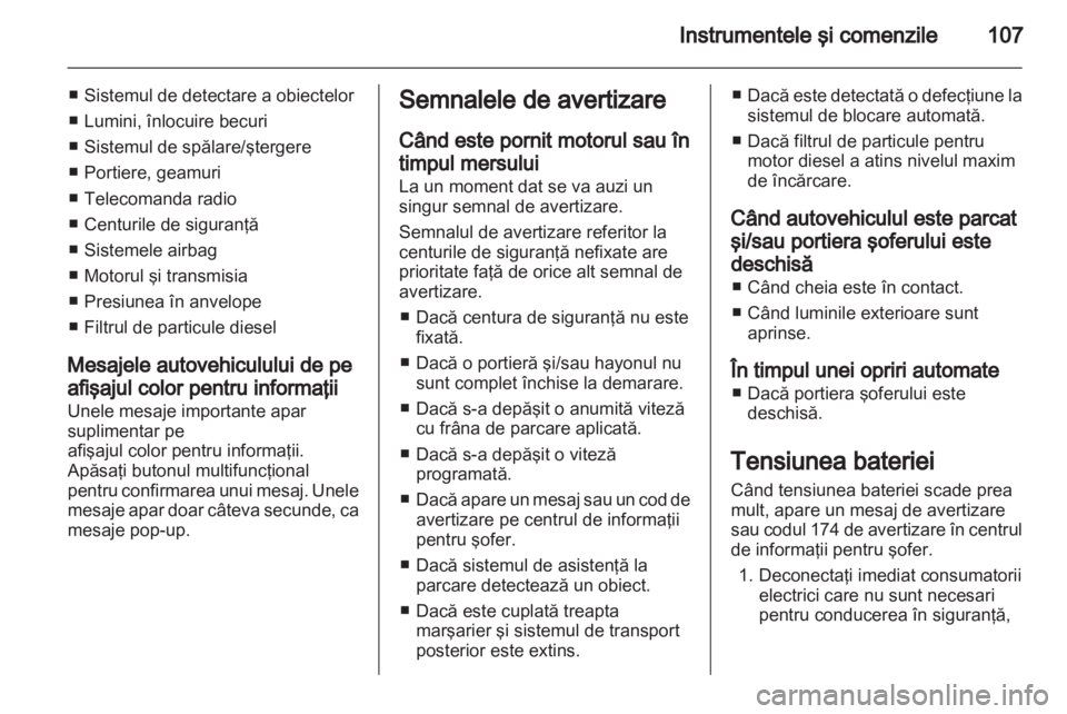 OPEL MERIVA 2012.5  Manual de utilizare (in Romanian) 