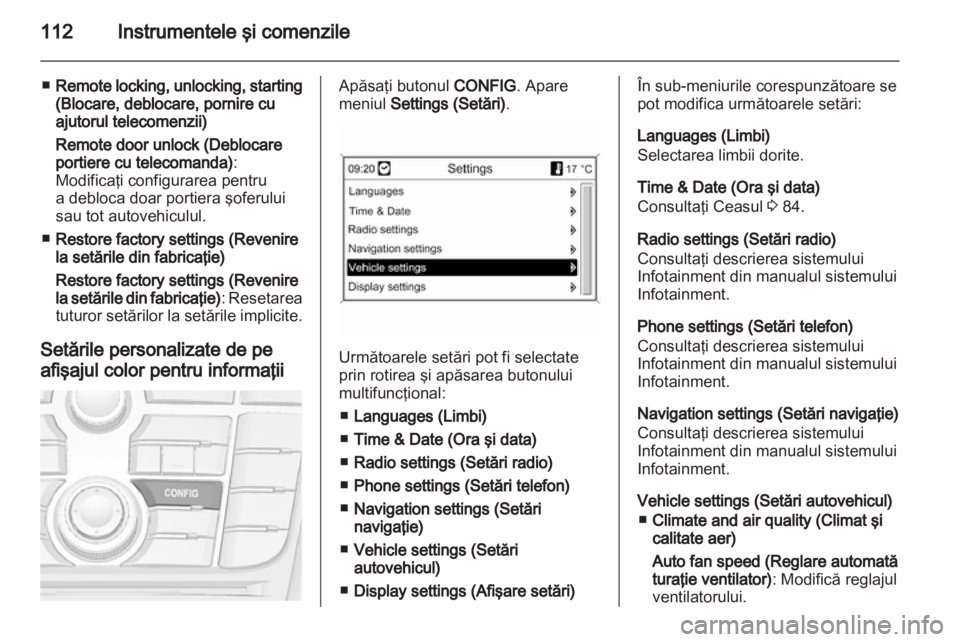 OPEL MERIVA 2012.5  Manual de utilizare (in Romanian) 